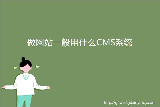 做网站一般用什么CMS系统